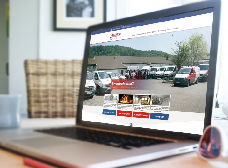 Projekt: Web pro německého zákazníka Rainbow..