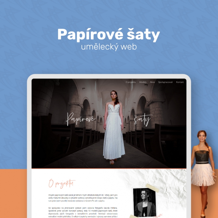 Projekt: Web pro projekt papírových šatů
