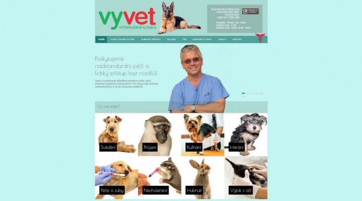 Projekt: Veterinární klinika Vyvet