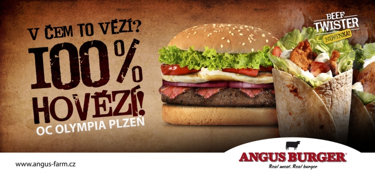 Projekt: Angus Burger - Reklamní kampaň