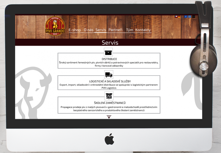 Projekt: Webdesign pro společnost PivoGrando
