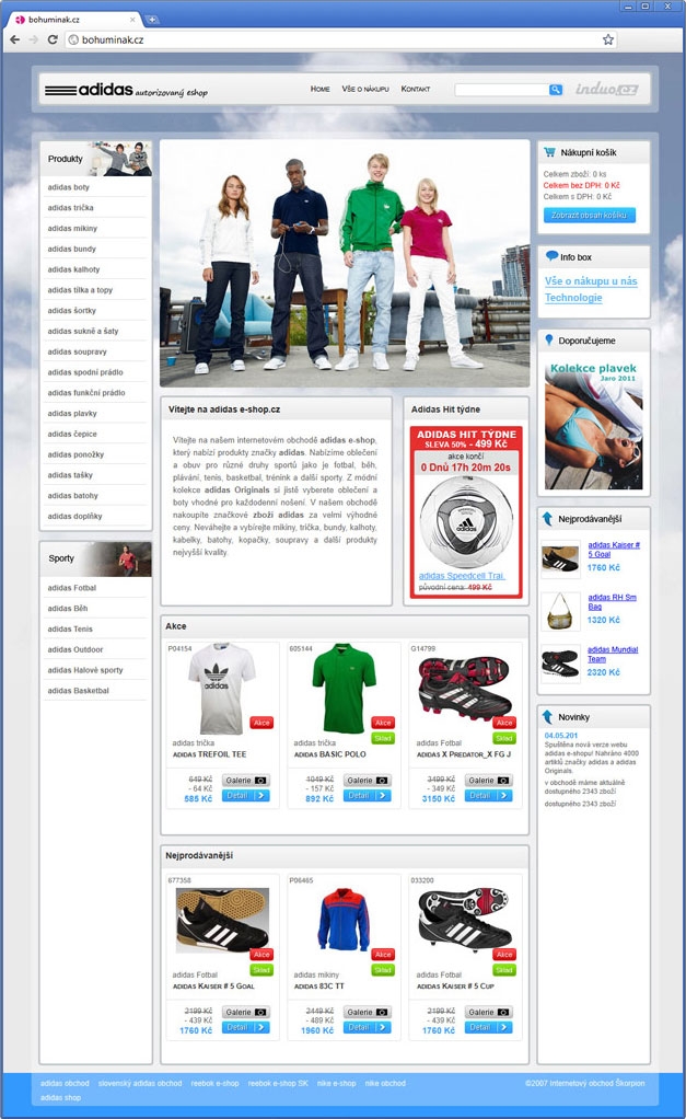 Projekt: Adidas e-shop