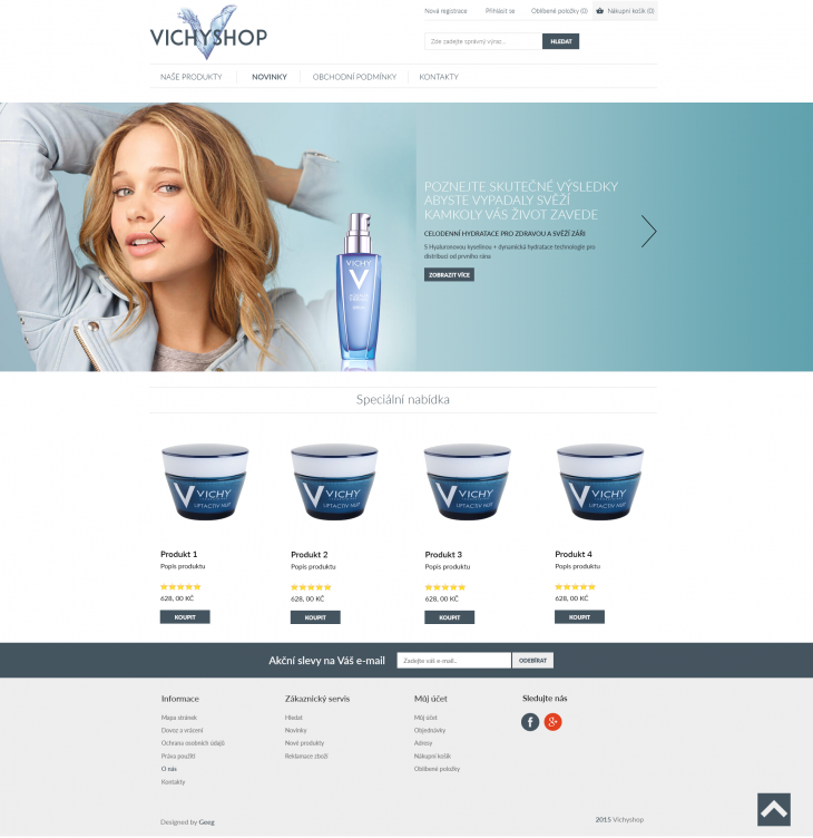 Projekt: Webdesign stránky- Vichyshop