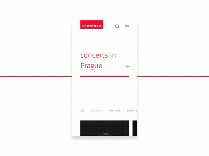 Projekt: Ticketstream / mobile version