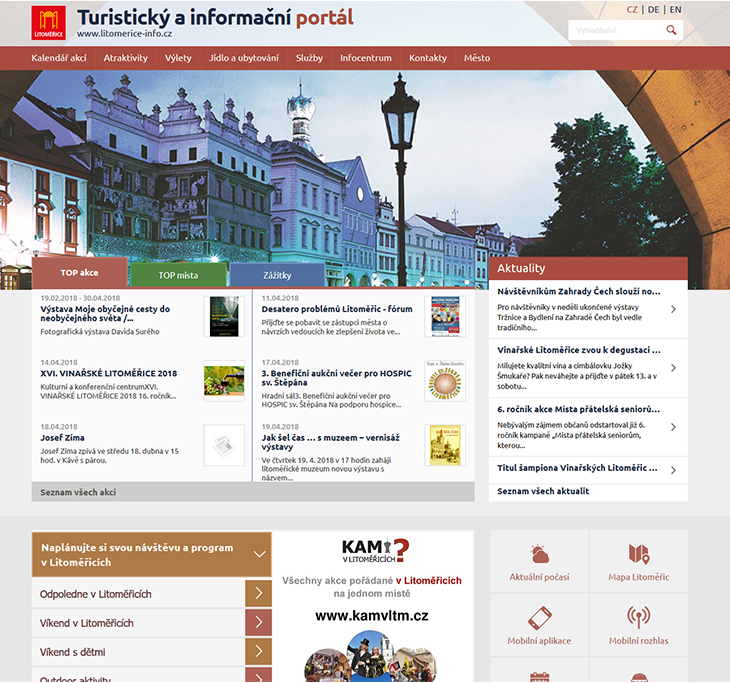 Projekt: Turistický a informační web (litomerice-info.cz)