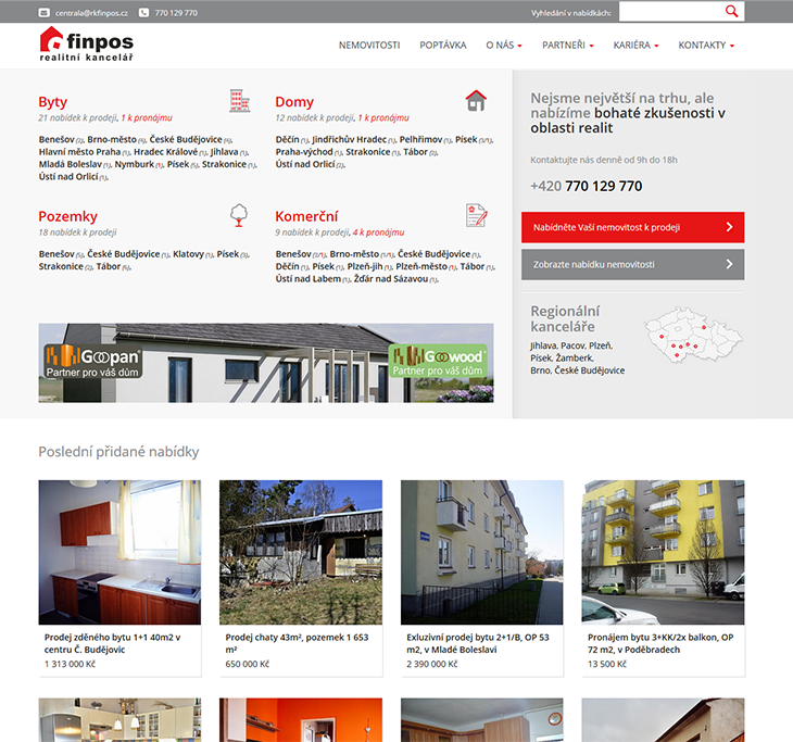 Projekt: Finpos - realitní kancelář (rkfinpos.cz)