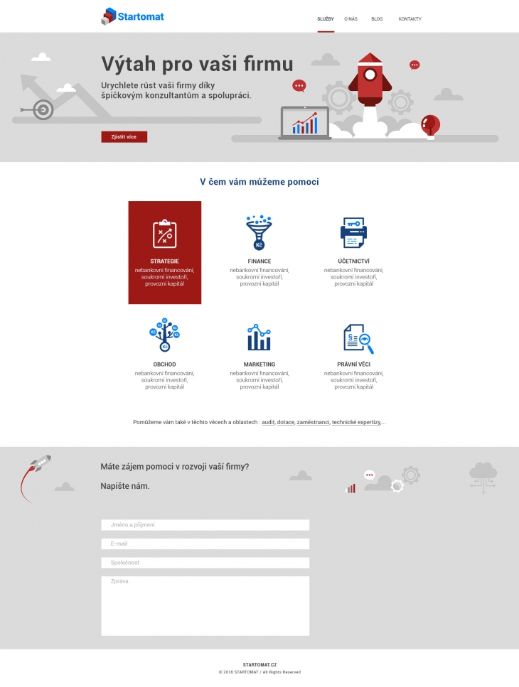 Projekt: Startomat - Služby