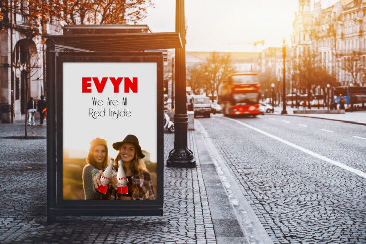 Projekt: Cityposter pro láhev EVYN