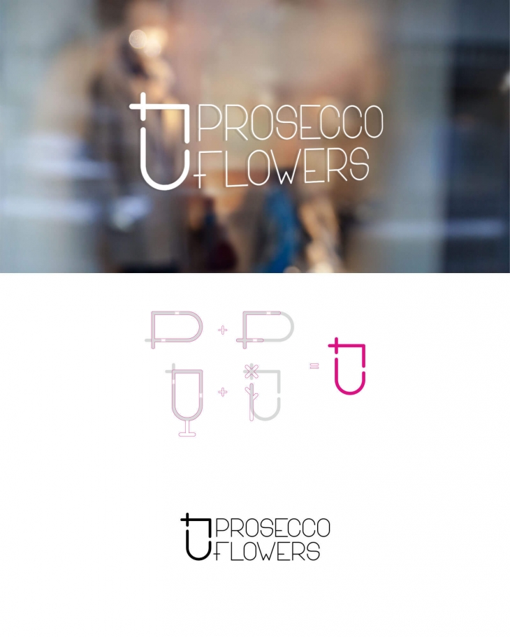 Projekt: Logo pro firmu PROSECCO&amp;FLOWERS