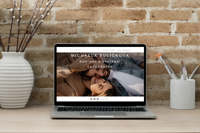 Projekt: Webdesign pro fotografku Michaelu Bulíčkovou