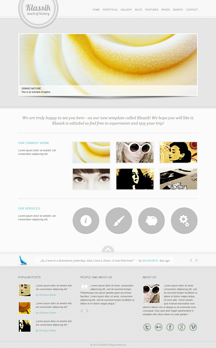 Projekt: Klassik - HTML Template