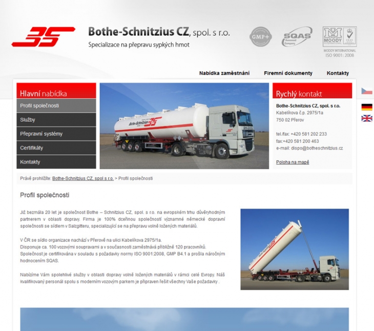 Projekt: Grafika pro firemní web Bothe-Schnitzius.cz