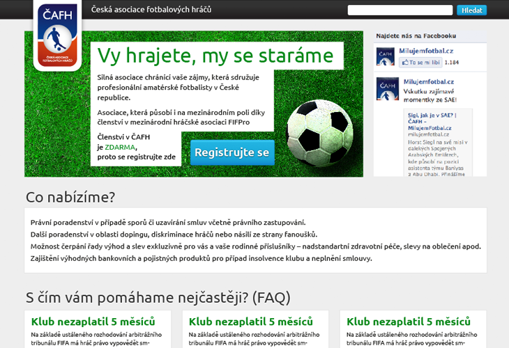 Projekt: Milujemfotbal.cz