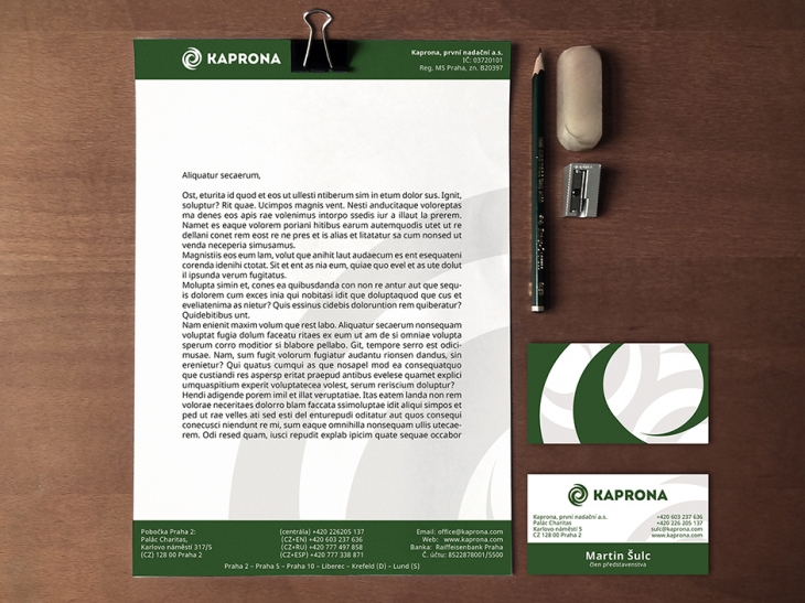 Projekt: Corporate identity Kaprona